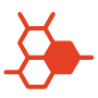 stratinsit Red hexagonal design with four interconnected hexagons on a white background, crafted to convey strength and unity—because confidence matters. - Matrix Sciences